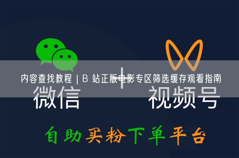 内容查找教程|B 站正版电影专区筛选缓存观看指南