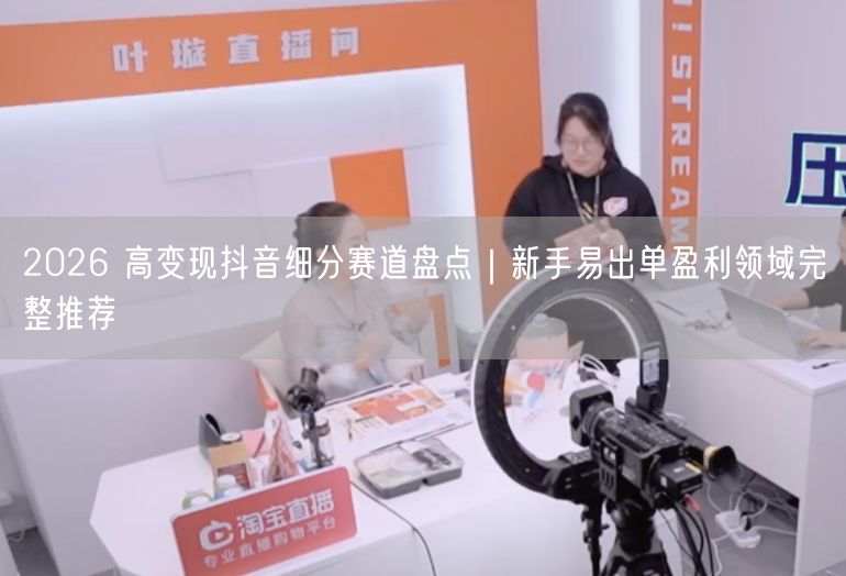 2026抖音细分赛道揭秘：新手易出单盈利领域推荐