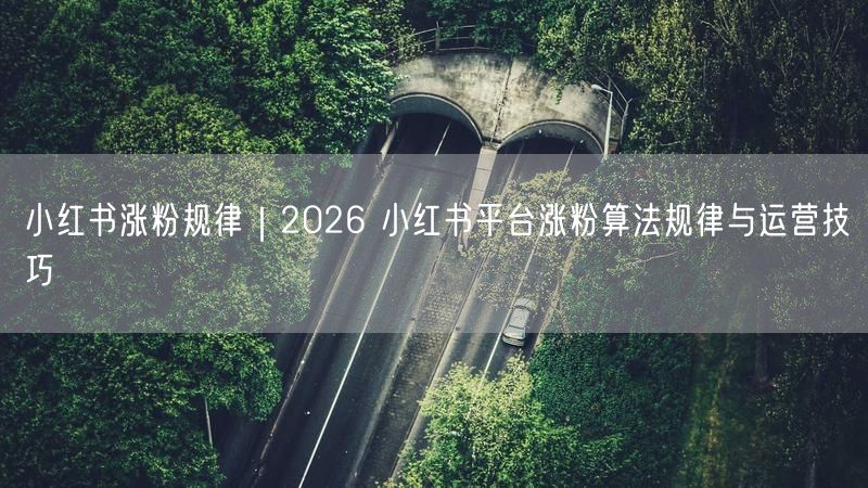 小红书涨粉规律｜2026 小红书平台涨粉算法规律与运营技巧