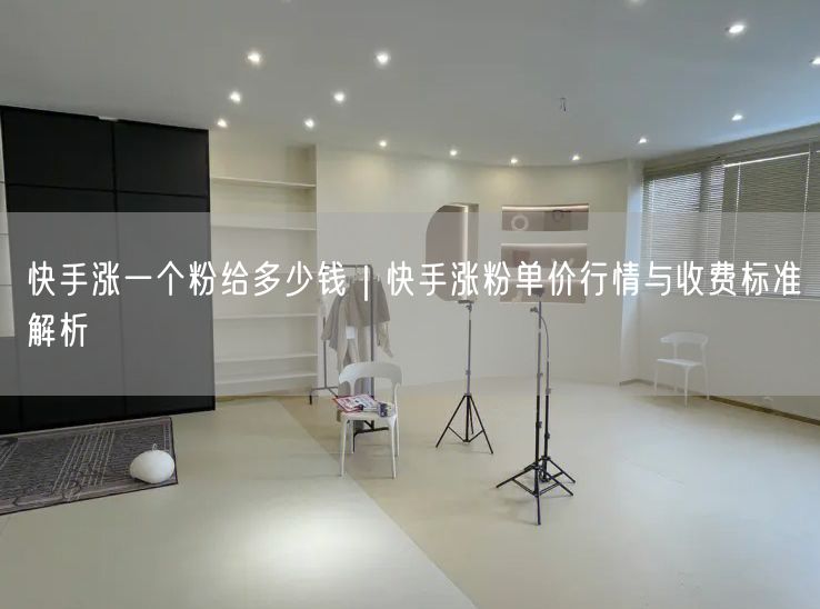 快手涨一个粉给多少钱｜快手涨粉单价行情与收费标准解析