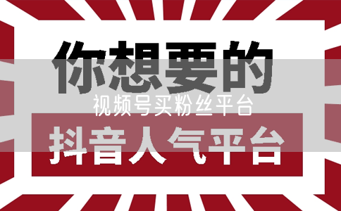 视频号买粉丝平台