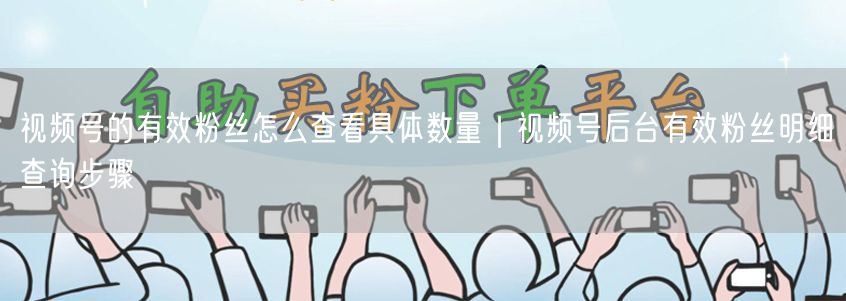 视频号的有效粉丝怎么查看具体数量｜视频号后台有效粉丝明细查询步骤