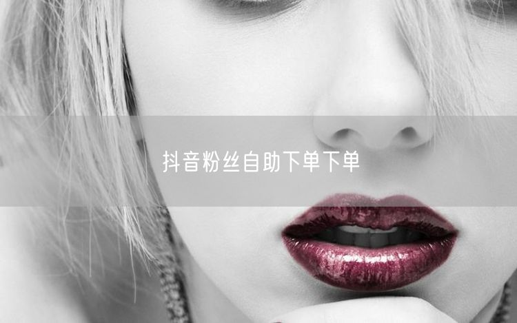 抖音粉丝自助下单下单