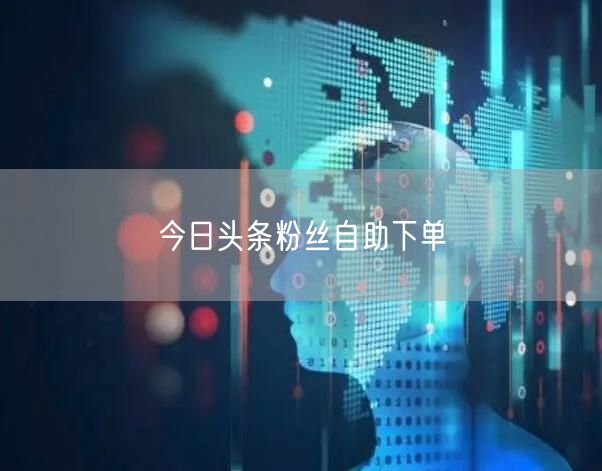 今日头条粉丝自助下单