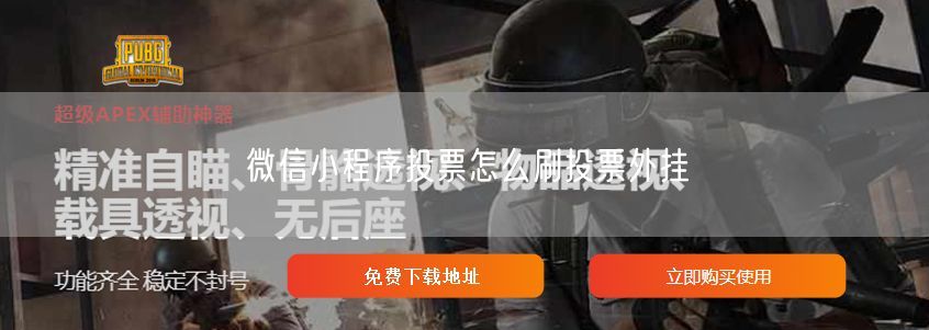 微信小程序投票怎么刷投票外挂